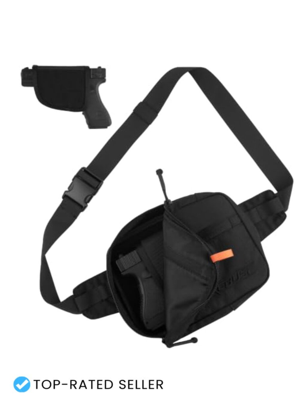 Concealed Carry Sling Bag 500D Nylon CCW Crossbody with Holster EDC